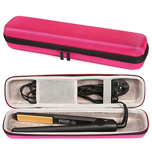 Faylapa Hard Carry Travel Case for Classic Hair Straightener Curling Irons Styler,Hair Straightener EVA Case for Vacation(Accessories Not Include,Pink) - Click to Buy