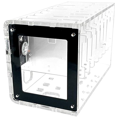8 Slot Cloudlet Cluster Case for Raspberry Pi and Other Single Board Computers - Black - Click to Buy