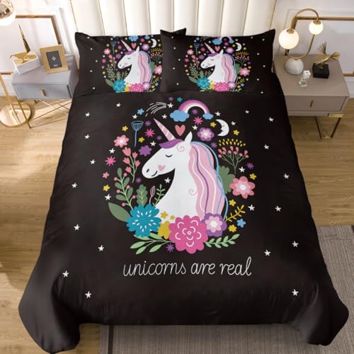 Sleepwish Parure de lit 3 pièces Motif licorne Full 1 - Click to Buy