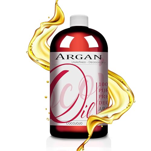 cocojojo 100% Pure Argan Oil Deodorized Refined Cold Pressed, 32 Fluid Ounce
