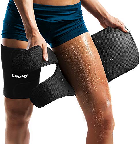 Oberschenkelbandage aus Neopren, Kompressionsmanschette, verstellbar, für Damen und Herren (ein Paar) - Click to Buy