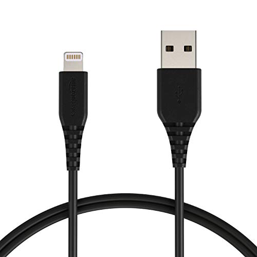 Amazon Basics Lightning to USB-A Cable, Apple MFi Certified iPhone Charger - Black, 3 Feet (0.9 m) - Click to Buy