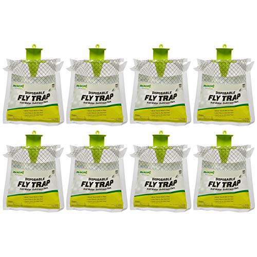 RESCUE! Outdoor Disposable Hanging Fly Trap - 8 Traps - Click to Buy