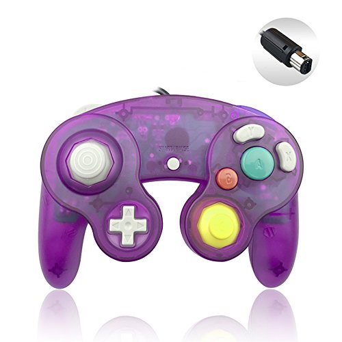 Reiso 1 Pack NGC Controller Classic Wired Controller for Wii Gamecube(Clear Purple) - Click to Buy