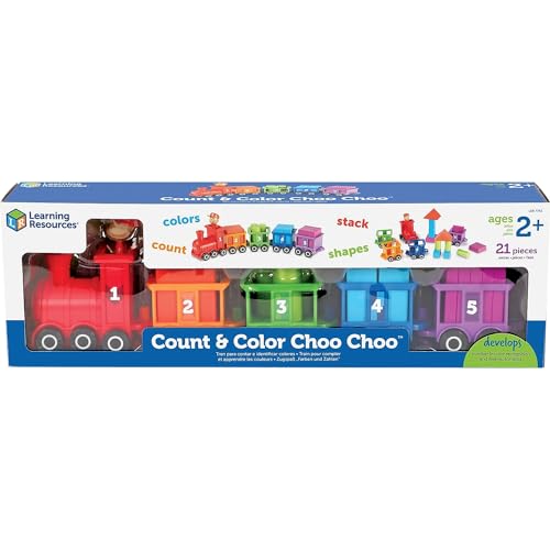 Learning Resources LER7742 Count & Color Choo Choo, Interactive Train Learning Toy, 21 Pieces, Ages 2+ - Click to Buy