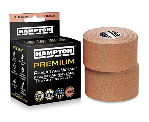 Hampton Adams | As Seen on Shark Tank | Blister Prevention Tape (2-Pack) | 41 ft | Strong Adhesive Strapping Tape for Backpacking Running Hiking Trail Climbing Athletes & Active Lifestyles (Beige)