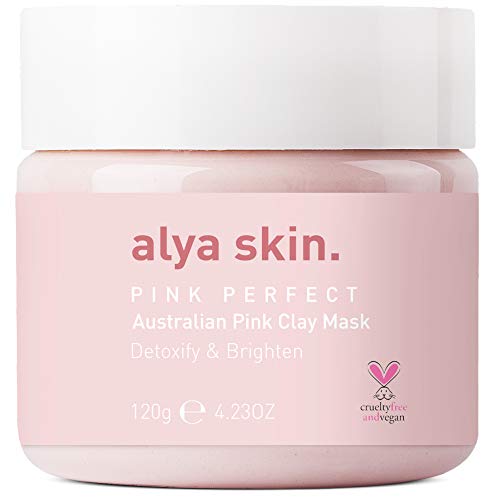 Alya Skin - Australian Pink Clay Mask | 100% Natural Kaolin Clay | Detox, Cleanse & Purify your Skin | 4.23 oz 120gm - Click to Buy
