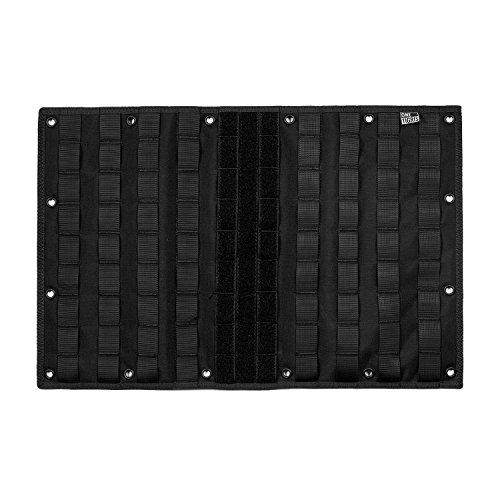 OneTigris Multi-Purpose MOLLE Gear Panel Organizer Patch Display Board with 16 Grommeted Holes (Black) - Click to Buy