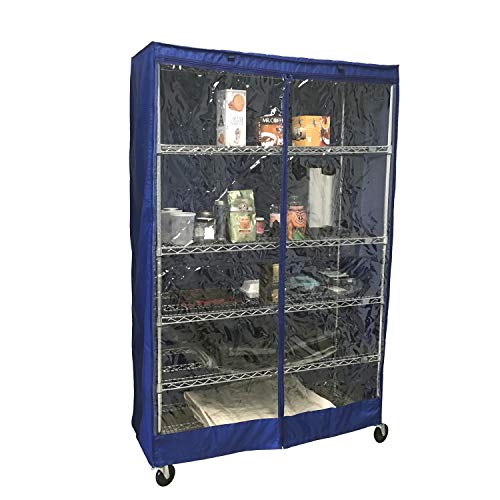 Formosa Covers Storage Shelving Unit Cover, fits Racks 48" Wx18 Dx72 H Royal, one Side See Through Panel (Cover only) - Click to Buy