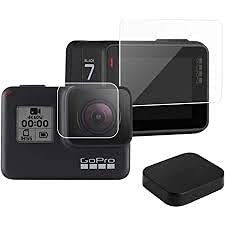 Objectif hydrophobe et protection d'écran pour GoPro Hero gratuit de 5/6 Noir avec coque en silicone de l'objectif. anti-rayure, résistante à l'eau/Snow, écran tactile compatible, dure jusqu'à 6 mois. - Click to Buy