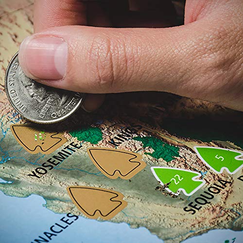 The National Parks Scratch Off Travel Map - Click to Buy