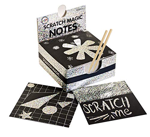 Playkidz Art Scratch Art Kit ââ‚¬â€œ Magic Scratch Off Notes & [2] Stylus Tools for Kids & Adults ââ‚¬â€œ 100 Black Paper Sheets ââ‚¬â€œ Create Colorful Holographic Cards Bookmarks Notes Pictures & Other Art Without Ink - Click to Buy