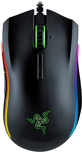 Razer Mamba Elite Wired Gaming Mouse: 16,000 DPI Optical Sensor - Chroma RGB Lighting - 9 Programmable Buttons - Mechanical Switches - Click to Buy