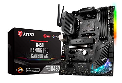 MSI Performance GAMING AMD Ryzen 1st and 2nd Gen AM4 M.2 USB 3 DDR4 HDMI Display Port WIFI Crossfire ATX Motherboard (B450 GAMING PRO CARBON AC) - Click to Buy