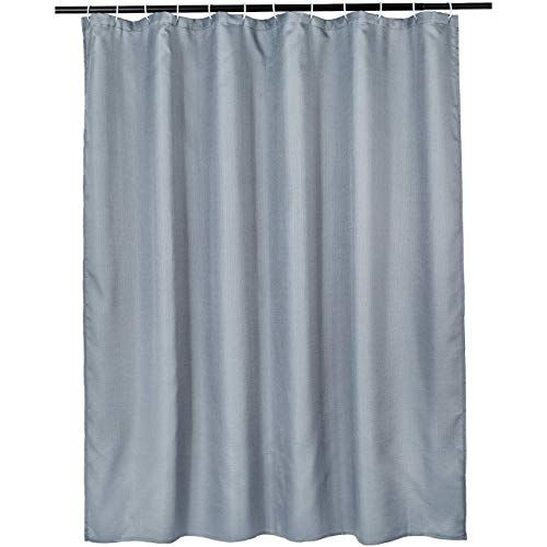 Amazon Basics Linen Style Bathroom Shower Curtain - Dark Grey, 72 Inch - Click to Buy