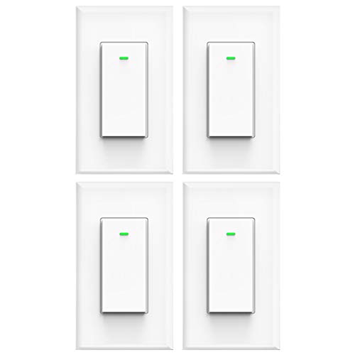 Smart Switch, WiFi Light Switch in-Wall Wireless Compatible with Amazon Alexa and Google Home, Timing Function, Suit for 1/2/3/4 Gang Switch Box, Neutral Wire Require Micmi, Smart Switch (4pack) - Click to Buy