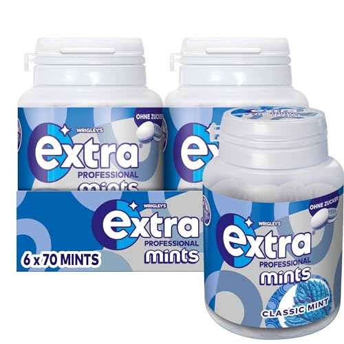 Extra Professional Classic Mint, Zuckerfreie Lutschpastillen, Multipack mit 6x70 Lutschpastillen, Für frischen Atem - Click to Buy