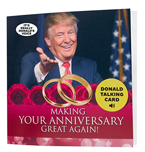 OUR FRIENDLY FOREST Talking Trump Anniversary Card - Authentic Voice Recording - Personal Anniversary Message from Presidential Collection - Includes Envelope - Click to Buy