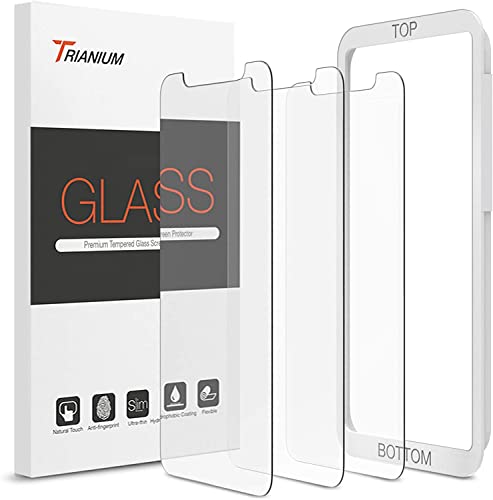 Trianium Tempered Glass Screen Protector Designed for Apple iPhone 11 (2019) / iPhone XR (2018), 3 Pack HD 0.25mm Glass 9H Film (w/Alignment Case Tool included) - Click to Buy