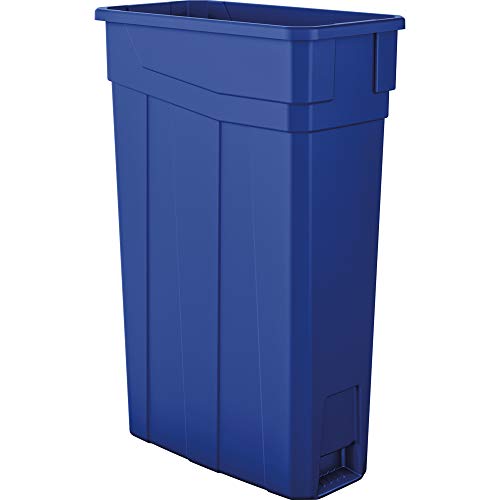 AmazonBasics 23 Gallon Commercial Slim Trash Can, No Handle, Blue, 2-Pack - TCN2030BL2A - Click to Buy