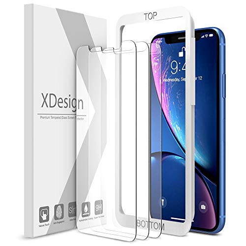 XDesign Glass Screen Protector Designed for iPhone 11 and iPhone XR (3-Pack) 6.1-inch Tempered Glass with Touch Accurate/Impact Absorb + Easy Installation Tray [Fit with Most Cases]- 3 Pack