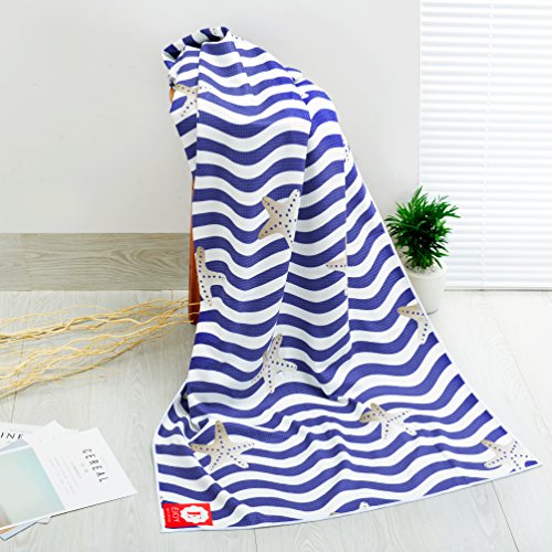 EJOY Microfiber Beach Towel. Quick Dry Towel with Microfiber Bag. Ultra-Compact, XL Size (33 x 63), Extra Absorbent. Ideal for Travel, Sports, Yoga, Beach, Outdoor, Pool (XL, Blue) - Click to Buy