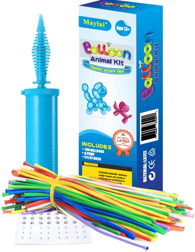 Maylai 100Pcs Ballon Animaux Kit Ballons Torsadés Avec Pompe 260Q Latex Longs Ballons Pour La Décoration De Fête - Click to Buy
