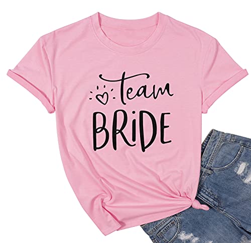 Bride Shirt for Women Wedding T Shirt Honeymoon Shirts Funny Bride Vacation Short Sleeve Bachelorette Party Tee Tops - Click to Buy