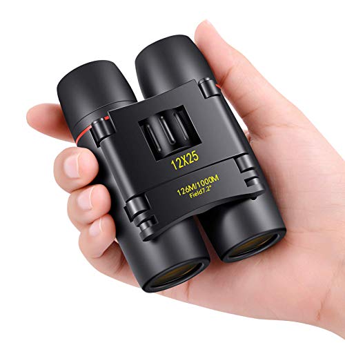 POLDR 12X25 Small Pocket Binoculars Compact Adults,Mini Kids Binoculars Boys for Bird Watching,Concert Theater Opera - Click to Buy