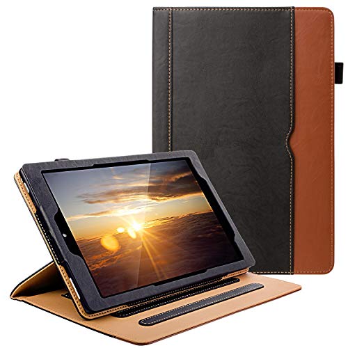 ZTOZ All New Kindle Fire HD 10 Tablet (9th/7th Generation,2019/2017 Released) Cover Case With Card Slots, 360 Protection Multi-Angle Viewing Stand Auto Sleep/Wake For Fire HD10 - Black/Brown - Click to Buy