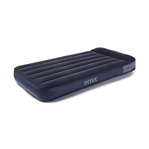 Intex Dura-Beam Standard Series Pillow Rest Classic Airbed with Internal Electric Pump, Twin
