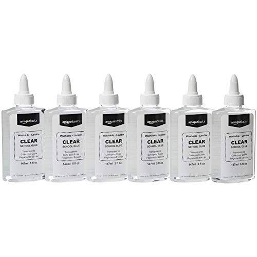 Amazon Basics Washable Liquid School Glue, 5 oz Bottle, Clear, 6-Pack - Click to Buy