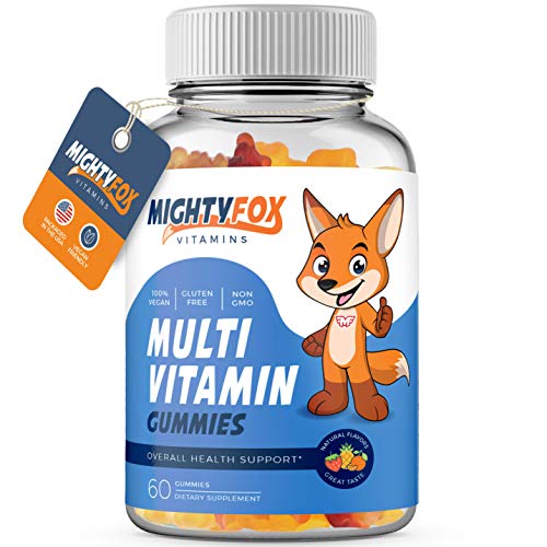 Kids Multivitamin Gummies - Non-GMO, Gluten-Free, Vegan Multivitamin Gummies w/ Vitamin C, B3, B5, B6, B12, Zinc (60 Count) – Fruity Toddler to Teen Gummy Vitamins for Kids - Click to Buy