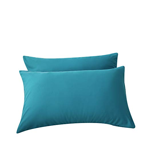 LS2 LS Pillowcases Teal Queen Size Pack of 2 Machine Washable Stain, Fade and Dust Mites Resistant - Click to Buy