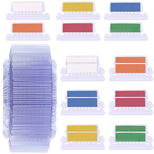 Jovitec 120 Sets 2 Inch Hanging Folder Tabs and Multicolor Inserts for Quick Identification of Hanging Files, Easy to Read (Flat Design) - Click to Buy