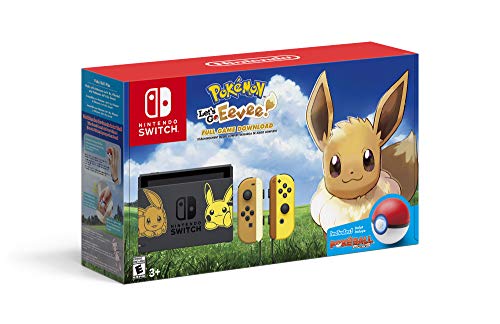 Nintendo Switch Console Bundle - Pikachu & Eevee Edition with Pokémon: Let's Go, Eevee! + Poke Ball Plus - Click to Buy