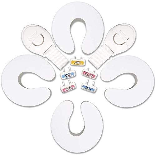 White Finger Pinch Guard [4 Pcs] – Baby Proofing Door Stopper - Protect Child Fingers with Soft Durable Safety Foam Guards - Prevents Finger Pinch Injuries, Draft Stop Cushion, Slam Bumper by Hoobii - Click to Buy