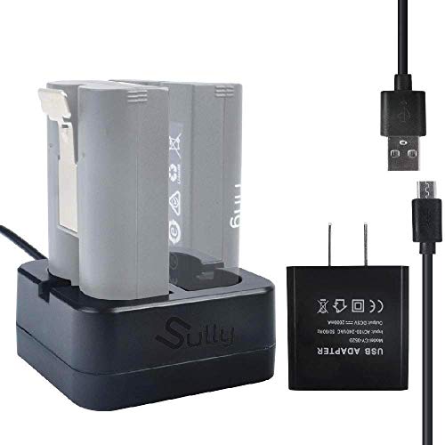Charging Station for Ring Rechargeable Batteries (Black) - for Video Doorbell 2 Spotlight Cam & Ring Stick Up Cam - Ring Door Bell Batteries Charger - Spotlight Cam Battery Charging Adapter by Sully - Click to Buy