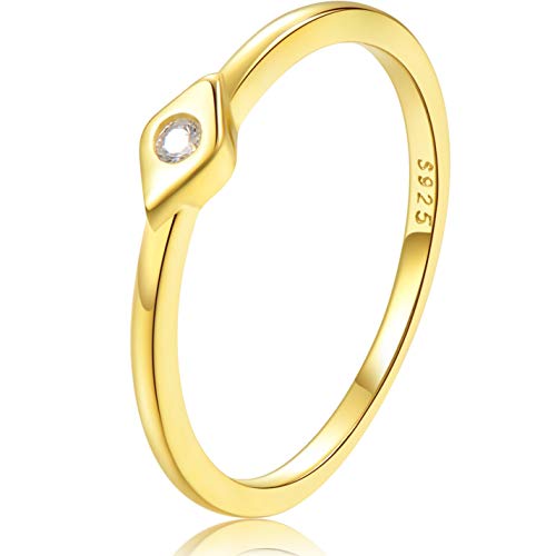 LEMON GRASS Sterling Silver Evil Eye Dainty Ring