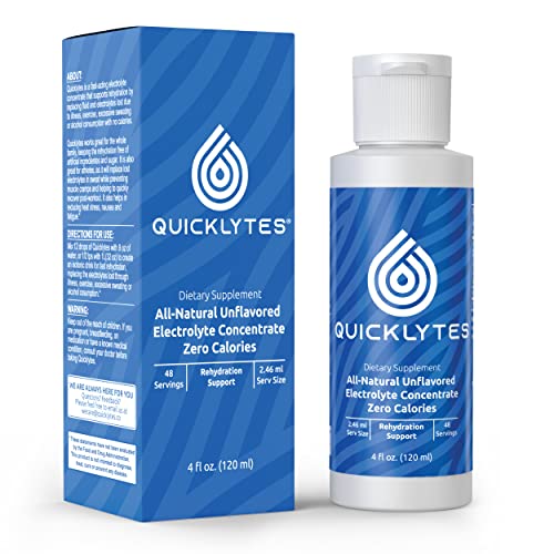 Quicklytes Electrolytes Supplement for Rapid Hydration | No Calorie No Sugar | Potassium, Magnesium & Sodium | Leg Cramp Relief | 48 Servings (1 Bottle) - Click to Buy