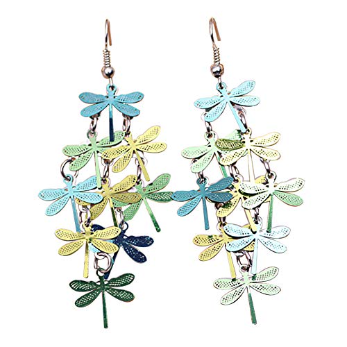 Afco Earrings for Women Dragonfly Hollow Dangle Hook Fashion Christmas Jewelry Gift Women Party Decor Eardrop 6#, Metal - Click to Buy