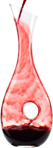 USBOQO HBS 1,2 Liter bleifreies Premium-Kristallglas Rotwein-Dekanter, klar