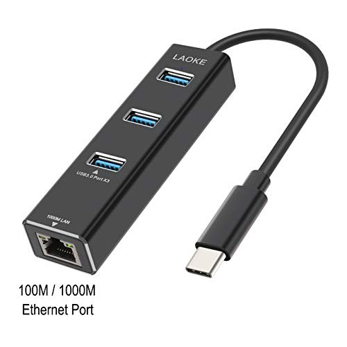 USB-C 3.0 Hub USB 3.1 Type-C to Thunderbolt 3 Port Data USB3.0 Hub with 1Gbps Ethernet Adapter RJ45 Network Converter Compatible MacBook Pro 2016/2017/2018, USB Flash Drive and Other Devices - Click to Buy