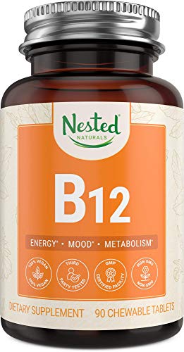 Vegan Vitamin B12 2500mcg (Methylcobalamin) | Support Metabolism and Nervous System Health | Supplement B 12 Deficiency in Men & Women | Methyl VIT B12 Fast Dissolve Chewable Tablets - Click to Buy
