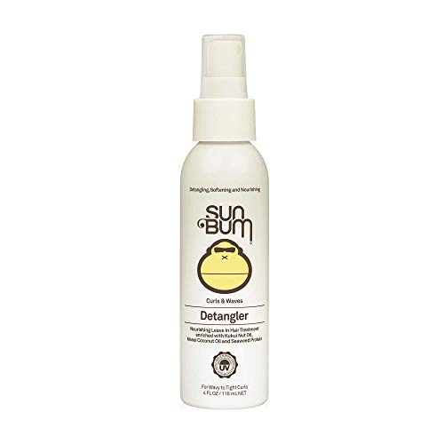 Sun Bum Curls & Waves Detangler Spray - Leave in Hair Treatment - Detangling Spray for Curly Hair - Sulfate Free - Frizz Control - 4 FL OZ Spray Bottle - 1 Count - Click to Buy