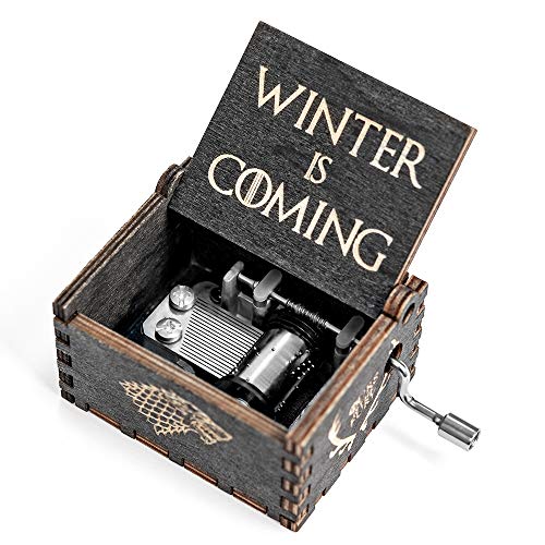Game-Thrones Music Box, Wood Merchandise Vintage Classic Hand Crank Theme Music Box Best Gift for Game of Thrones Action Figure, Collectible Figure - Click to Buy