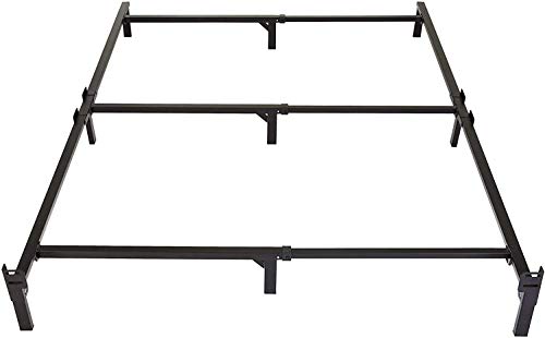 Amazon Basics Metal Bed Frame, 9-Leg Base for Box Spring and Mattress, King, Tool-Free Easy Assembly, Black - Click to Buy