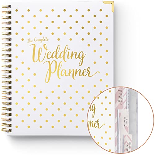 [New] Wedding Planner Gold - Undated Bridal Planning Diary Organizer - Hard Cover, Pockets & Online Support - Click to Buy