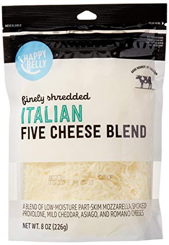 Amazon Brand, Happy Belly Shredded Italian 5 Cheese Blend, 8 Oz - Click to Buy