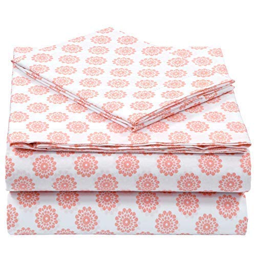 Pieridae Cotton Rich Twin XL Printed Sheets Polka Floral Dots Ultra Soft Luxury Bed Sheets - Click to Buy